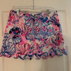 Lilly Pulitzer Colette Scallop Hem Skort Size 4